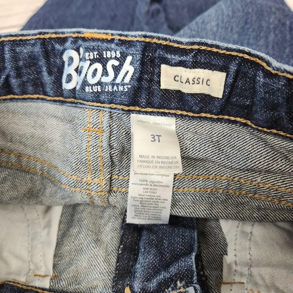 Bgosh Blue Jeans Denim Size 3t Adjustable Waist Classic Fit